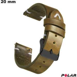 Vintage Green Leather Polar Watch Strap Cheap