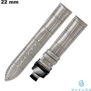 Sale Bracelet for 22mm Watch Genuine Grey Leather Haylou
