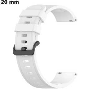 Pulseira de silicone para relógio 20mm Branca ● Frete a 3,99€