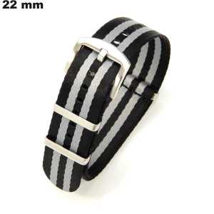 Black 22 mm Fabric Watch Strap | Premium Quality