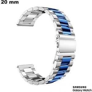 Bracelet Acier Inox Argenté Samsung pour montre 20 mm de qualité