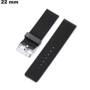 Black Polycarbonate Watch Bracelet 22mm | Free Shipping on Orders Over €20