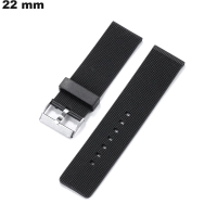 Armband Polycarbonat Uhr Schwarz 22mm \ Port Versandkostenfrei ab 20€