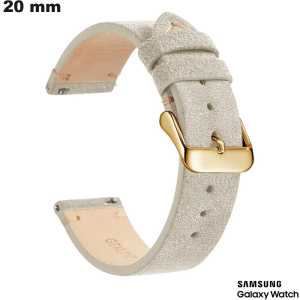 Venda de Bracelete Samsung Bege 20mm Couro verdadeiro smartwatch