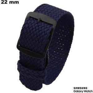 Blauwe 22 mm Nylon kwaliteit smartwatchband voor Samsung