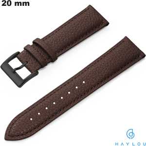 Sale Haylou Genuine Leather Watch Strap 20 mm Brown