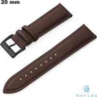 Venta de Pulsera de Reloj Haylou de Cuero Verdadero 20 mm Marrón