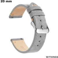 Vente Bracelet Withings 20 mm smartwatch Cuir véritable Gris