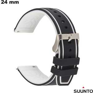 Pulseira Preta Suunto de Borracha para Relógio 24 mm / Expedição 24h