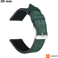 Bracciale Verde per orologio Xiaomi in vera pelle 20mm di qualità