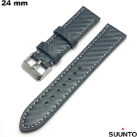 Pulsera Gris Suunto de Cuero auténtico 24mm (D5, Kailash) de calidad