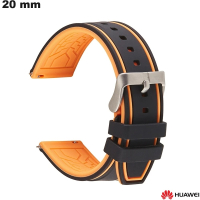 Pulsera de 20 mm Huawei Noir Caoutchouc reloj inteligente de calidad