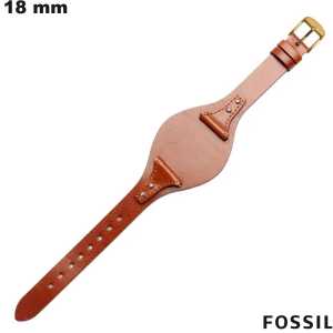 Echtheitslederarmband Braun 18 mm für hochwertige Fossil Uhren