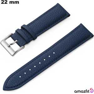 Verkauf von Amazfit Blauen Armband für 22 mm Uhr aus echtem Leder