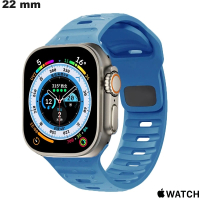 Verkoop Blauwe 22 mm Silicone Lichte Armband voor Apple Watch