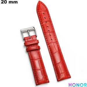 Bracelet 20mm Honor Rouge Cuir véritable