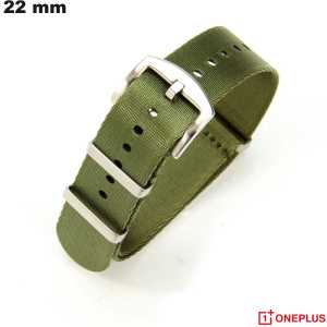 Bracelet OnePlus 22 mm Vert montre Tissu \ Port Gratuit dès 20€