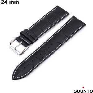 Venta de pulsera Suunto Style croco negro 24 mm de cuero auténtico