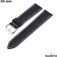 Vente Bracelet Suunto Style croco Noir 24 mm Cuir véritable