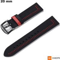Bracelet Noir 20mm Xiaomi Cuir véritable