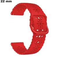 Pulsera de caucho de 22 mm para reloj rojo - Montaje fácil