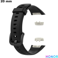 Pulsera Honor Negra de Caoutchouc para reloj de 20 mm - Entrega Rápida