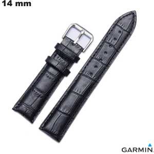 Buy Elegant Black Genuine Leather 14mm Garmin Bracelet