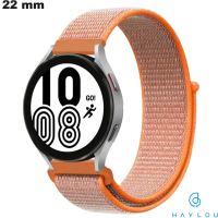Armband Krassen Oranje Nylon voor slimme horloge 22 van kwaliteit