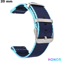 Acheter Bracelet Bleu Nylon montre intelligente Honor 20 mm