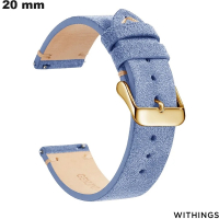 Bracciale universale per orologio Withings Blu Pelle vera economico