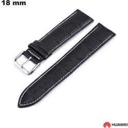Pulsera elegante de cuero genuino Huawei negra