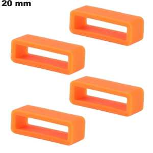 4 Passants for 20 mm Orange Silicone Bracelet | Easy Assembly