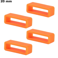 4 Pasadores para pulsera de 20 mm Silicona Naranja \ Montaje Fácil