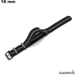 Pulseira de 18 mm para relógio Garmin Nylon Preto