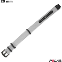 Bracelete Cinza de smartwatch 20 mm Tecido Polar / Frete Grátis