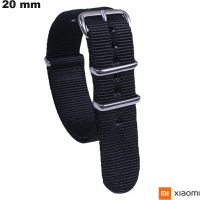 Pulsera de reloj inteligente de 20 mm de nylon negro Xiaomi de calidad
