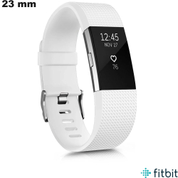 Bracelete Branco de smartwatch 23 mm de Borracha FitBit