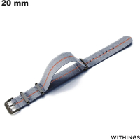 Gray Nylon Bracelet for Watch 20 mm # Shipped in 24h