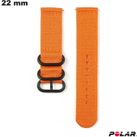 Braccialetto orologio intelligente arancione in nylon Polar 22mm di qualità