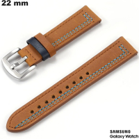 Pulsera Samsung de cuero auténtico marrón 22mm # Entrega Rápida