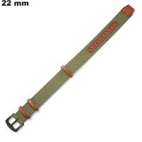 Pulsera de muñeca ancha de tejido 22mm verde | Envío en 24h