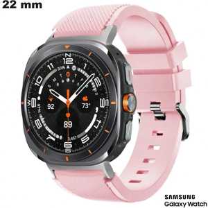 Comprar Bracelete de Silicone Rosa para relógio inteligente 22 mm Samsung