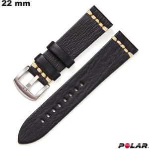 Pulsera de cuero vegano de 22 mm Negro Polar | Envío en 24h