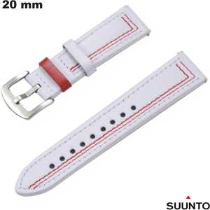 Acheter Bracelet Cuir véritable Suunto 20mm Blanc de montre