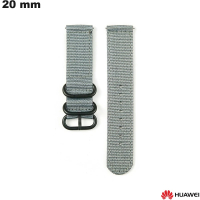 Bracelete Cinza 20 mm Tecido de Relógio Huawei - Entrega Rápida