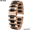 Acheter Bracelete Dourado Rosa de Cerâmica para smartwatch Garmin 22 mm barato
