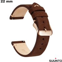 Koop 22mm edele Suunto armband Bruin Echt Leer