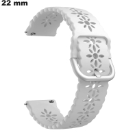 Armband Van Wit Rubber 22 mm horloge # Verzending binnen 24 uur