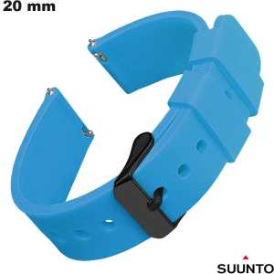 Armband Blauw 20mm flexibele Suunto Rubber \ Premium Kwaliteit