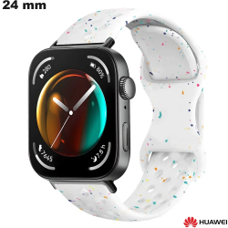 Bracelet de montre Huawei Caoutchouc Blanc 24 mm